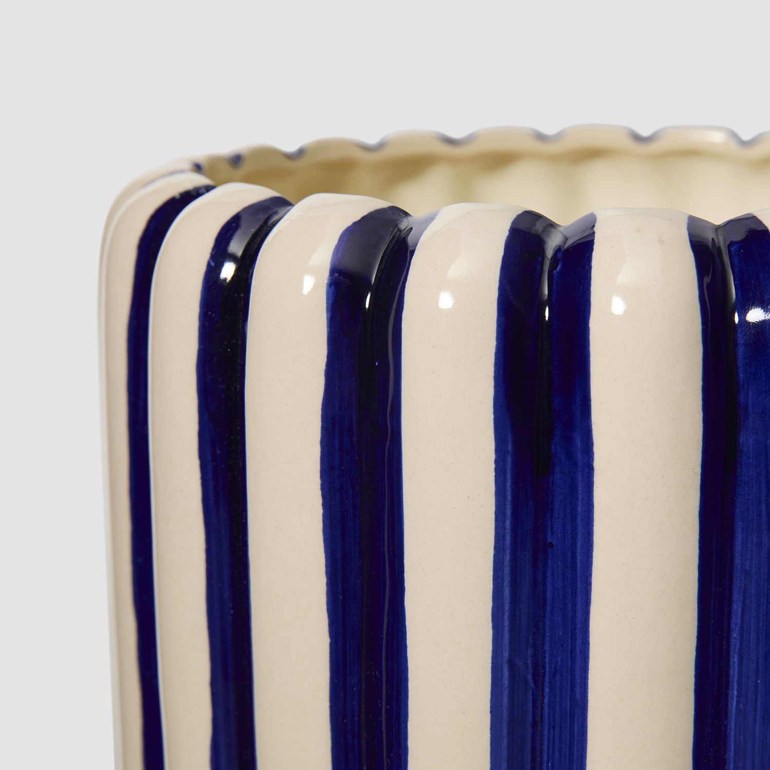 Striped pot
