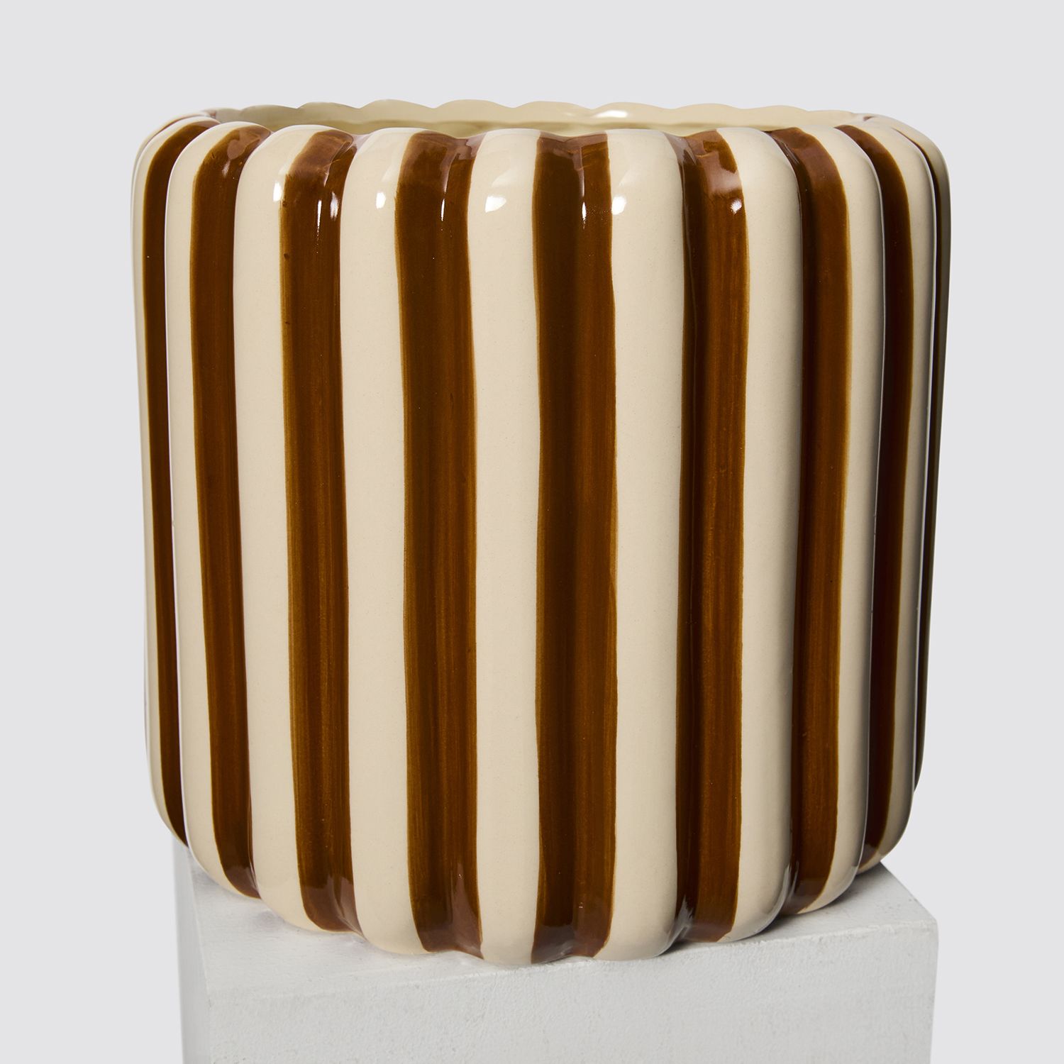 Striped pot