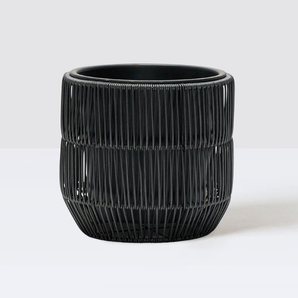 Recycled polyrattan pot | Patch Plants
