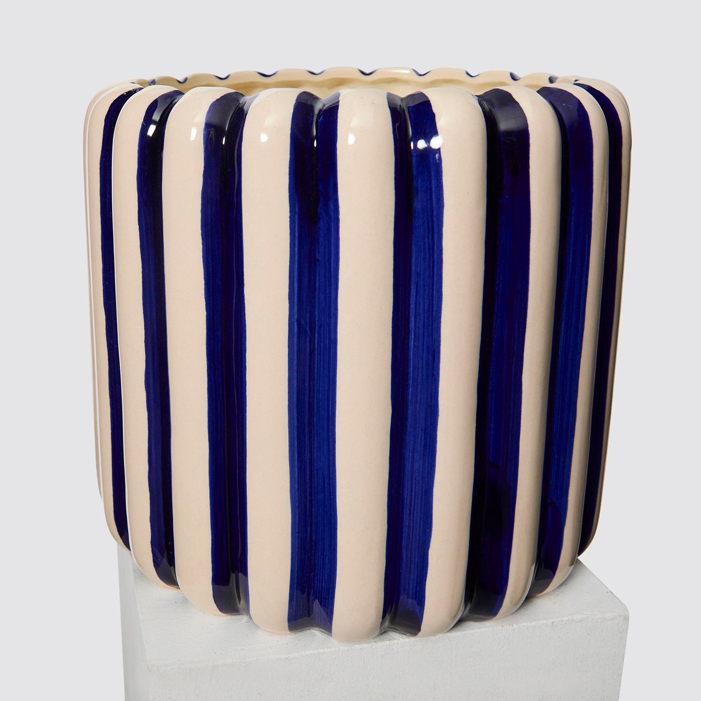 Striped pot