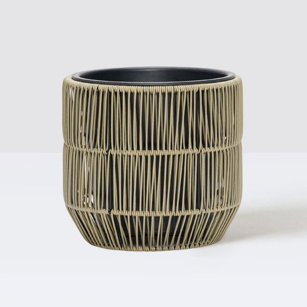 Recycled polyrattan pot | Patch Plants